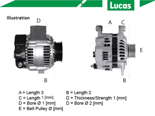 ГЕНЕРАТОР LUCAS ELECTRICAL YLE102060 DRA3799 N 10 - 2