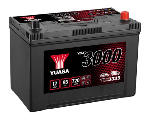 Акумулятор Yuasa YBX3335 95ah 720A P+ - 1