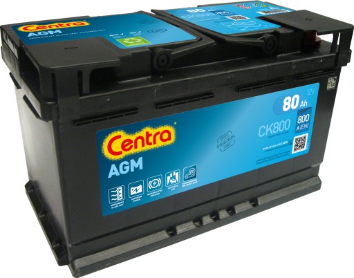 Akumulator Centra AGM CK800 12V 80Ah 800A - 1