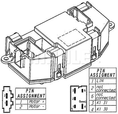 ABR 56 000P MAHLE REZYSTOR REGULATOR DMUCHAWY AUDI - 2