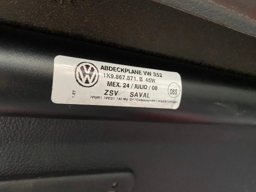 Roleta bagażnika Volkswagen OE 1K9867871B - 1