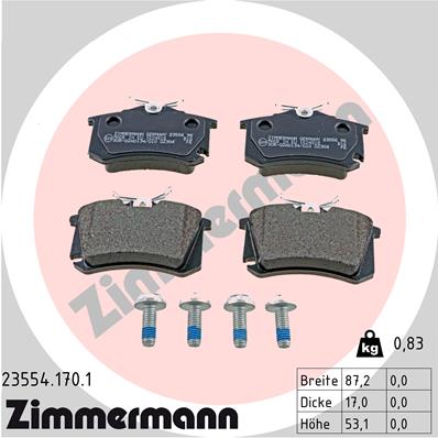 ZIMMERMANN SPORT TARCZE+KLOCKI T AUDI A3 8P 253MM - 3