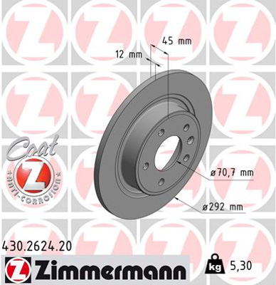 ZIMMERMANN TARCZE+KLOCKI P+T OPEL CASCADA 321MM - 11
