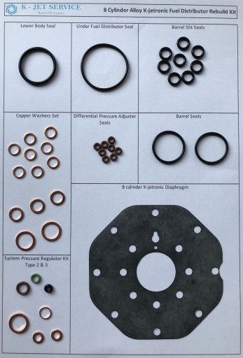 Комплект для ремонту розподільника Bosch 8cyl K-jetronic - 1