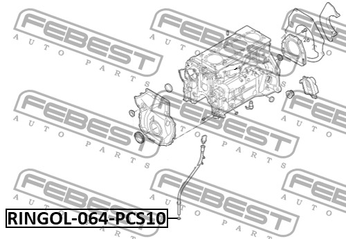 Прокладка щупа масла FEBEST для AUDI Q5 2.0 SQ5 - 6