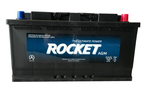Ракетний акумулятор AGM 12V 95ah 850A Start&Stop - 1