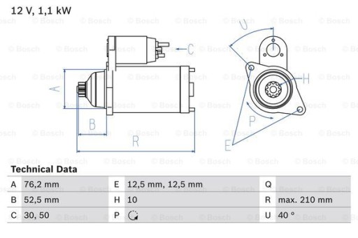 Bosch стартер AUDI A2 1.4 01-05 - 5