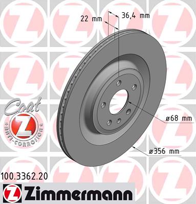 Гальмівні диски задні ZIMMERMANN AUDI A7 S7 420KM 309KW - 2