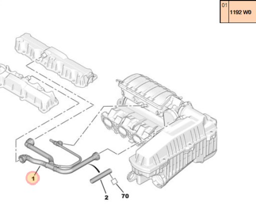 МАСЛЯНИЙ ШЛАНГ ODMA PEUGEOT 206 207 307 1.6 16V - 3