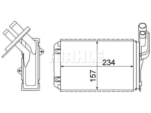 Mahle AH 99 000s теплообмінник, опалення wn - 3