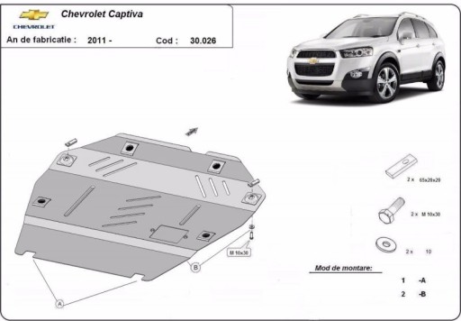 Сталевий захист двигуна Chevrolet Captiva II - 2