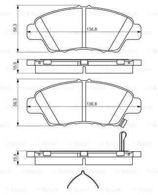 Bosch 0 986 494 562 Zestaw klocków hamulcowych, - 8