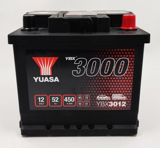 Akumulator Yuasa YBX 3012 12V 52Ah 450A P+ - 4
