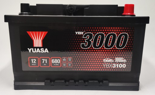 Аккумулятор Yuasa YBX 3100 12V 71ah 680A P+ - 3