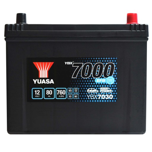 YUASA YBX7030 12V 80AH 760A START-STOP EFB 7030 - 1