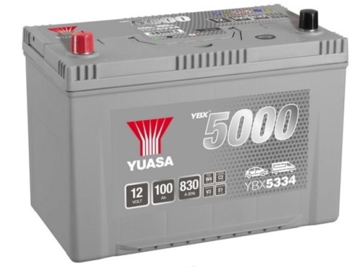 Акумулятор YUASA 100Ah 830A YBX5334 DOJ + WYM LDZ - 1