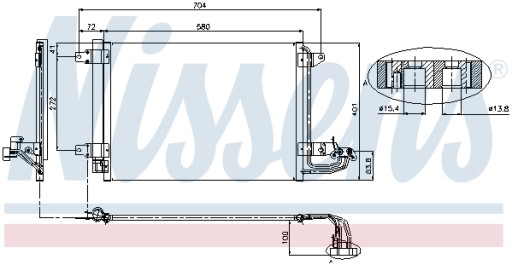 Конденсатор кондиціонера NISSENS 94684 - 2