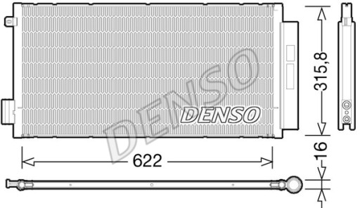 DENSO РАДІАТОР КОНДИЦІОНЕРА FIAT 500L 0.9 1.3 D 1 - 2