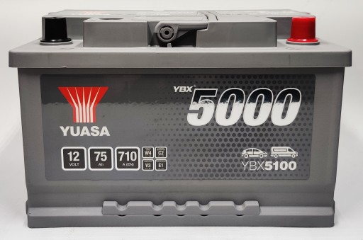 Akumulator Yuasa YBX 5100 12V 75Ah 710A P+ - 3