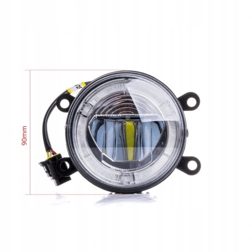 ŚWIATŁA LED OKRĄGŁE DRL HALOGEN CREE 2W1 DO FORD - 6