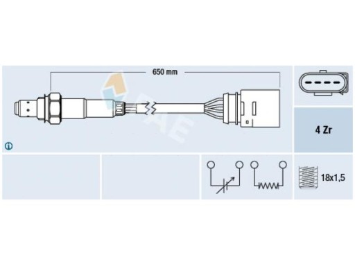 SONDA LAMBDA SKODA VW POLO 1.4I 16V (APE/BBZ) TYŁ - 7