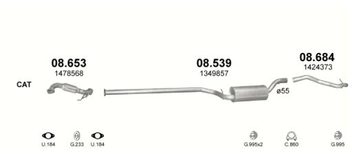 VOLVO C30 V50 1.6 дизель роз'єм гнучка труба - 3
