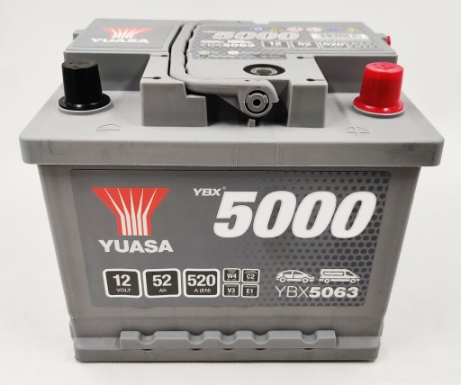 Akumulator Yuasa YBX 5063 12V 52Ah 520A P+ - 3