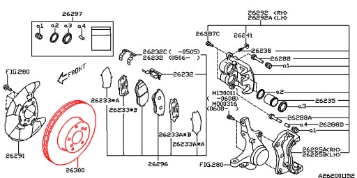 SUBARU TARCZA HAMULCOWA PRZÓD 316 mm 2 szt. ATE - 3