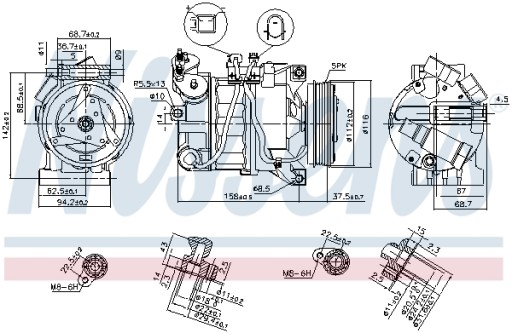 Компресор кондиціонера для VOLVO XC60 і D3 D4 D5 - 7