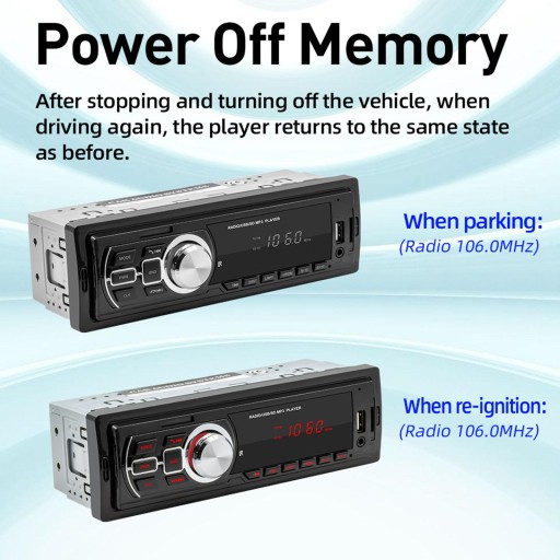 3xRadio samochodowe Bluetooth Głowica stereo 7,4 x 2,2 cala - 8