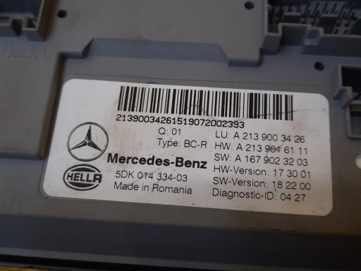 MERCEDES W213 модуль драйвера ж BSI A2139003426 - 4