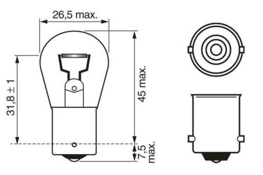 10x лампа покажчика повороту P21W - 5