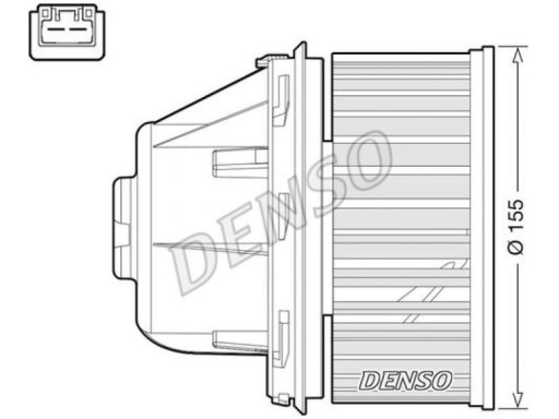Внутрішній вентилятор Denso DEA10053 - 2