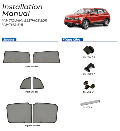 Автомобільні відтінки кришки VW Tiguan Allspace 2016- - 15