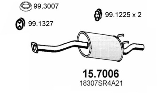 Asso 15.7006 кінцевий глушник ASSO 15.7006 - 2