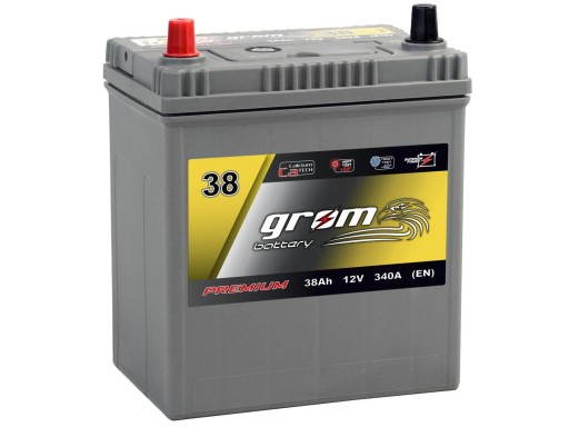 АКУМУЛЯТОРНА БАТАРЕЯ GROM KOREA DTR 38AH 340A L +  - 1