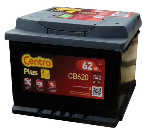 Akumulator Centra Plus CB620 12V 62Ah 540A - 1