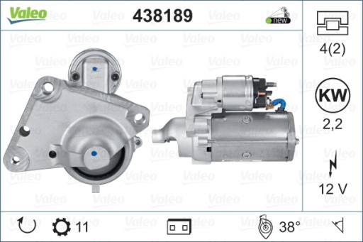 ROZRUSZNIK 12V VALEO do PEUGEOT 1007 1.6 HDi - 2