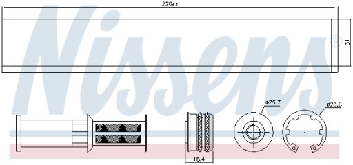 Осушитель воздуха NISSENS 95598 + бесплатно - 2