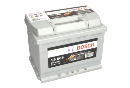 Акумулятор 63AH 610A BOSCH S5 PowerFrame S5 006 найпотужніший - 2