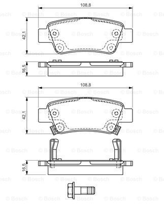 Bosch 0 986 494 329 Zestaw klocków hamulcowych, - 8