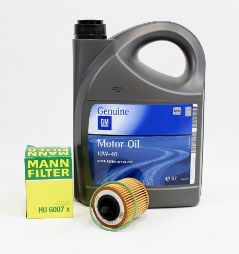 МАСЛЯНИЙ ФІЛЬТР MANN + МАСЛО GM 10W40 5L OPEL 2,0 2,2 - 1