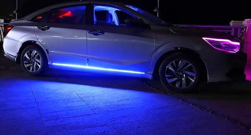 2X красочные RGB светодиодные полосы освещения салона автомобиля - 4