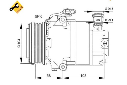 КОМПРЕСОР КОНДИЦІОНЕРА 32082 NRF - 11