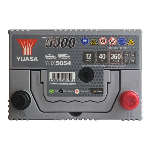 YUASA YBX5054 12V 40AH 340A - 4