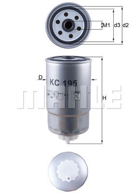 FILTR PALIWA Z CZUJNIKIEM WODY KC 195 KNECHT - 2