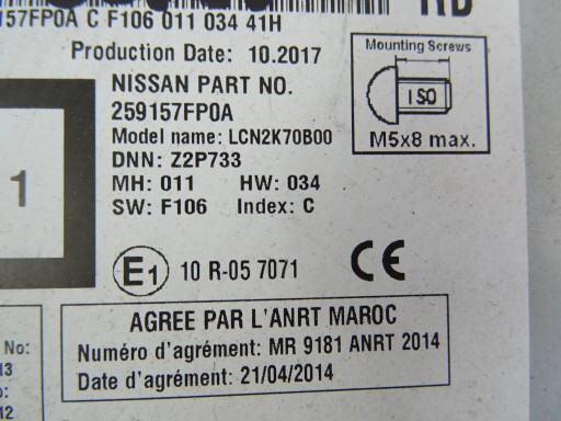 Nissan X-Trail T32 LIFT RADIO NAWIGACJA 259157FP0A - 2