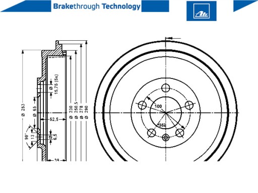 ATE BĘBNY HAM. SKODA OCTAVIA 96- - 8