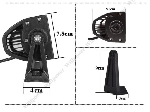 СВІТЛОДІОДНА ПАНЕЛЬ ГАЛОГЕННА РОБОЧА ЛАМПА 1200W 12-24V CREE - 8