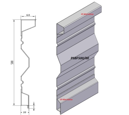 борт причепа висота 50 см gr 2 мм PRONAR pattern - 2